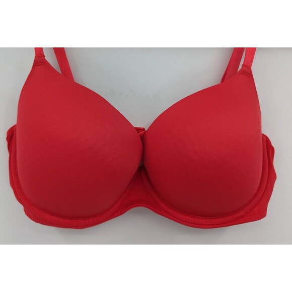 Victoria's Secret PINK Bra Women's 32D Red Lightly Lined - Picture 3 of 6
